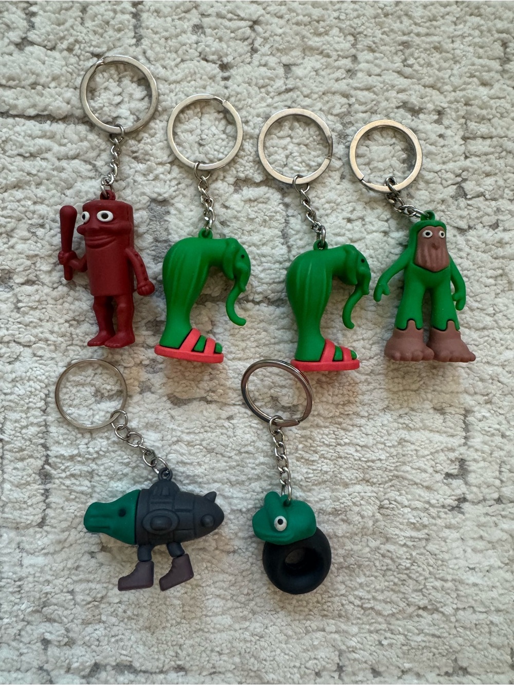 Set of 6 Steal A Brainrot keychains